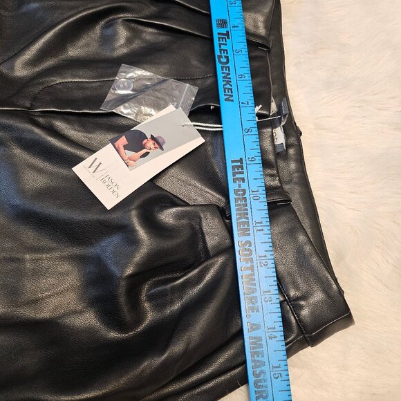 Worhtington x Jason Bolden Women's Black Faux Leather Trouser Pants Size 6 - Picture 4 of 10